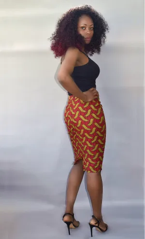 African Print Pencil Skirt - Esinu