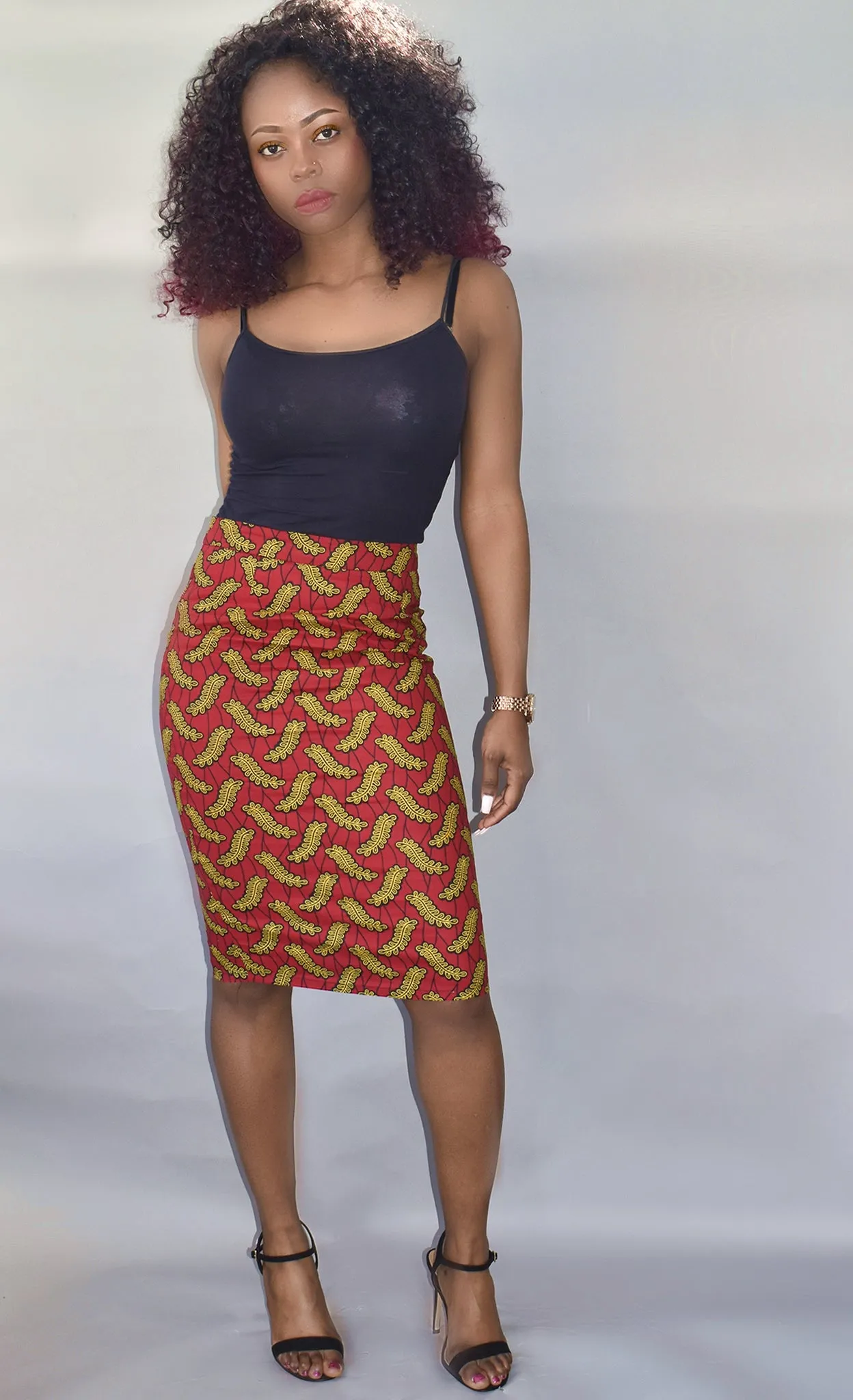 African Print Pencil Skirt - Esinu