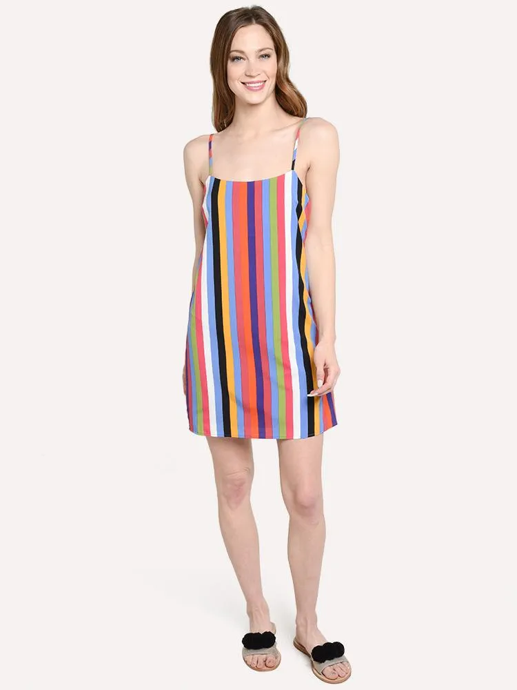 After Market Women's Rainbow Mini Slip Dress