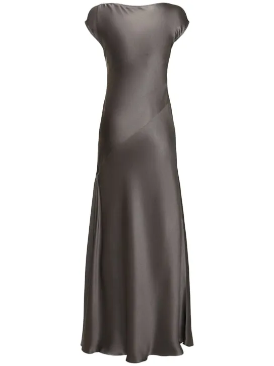 Alberta Ferretti   Satin long dress 