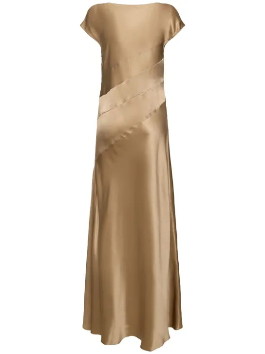 Alberta Ferretti   Satin long dress 