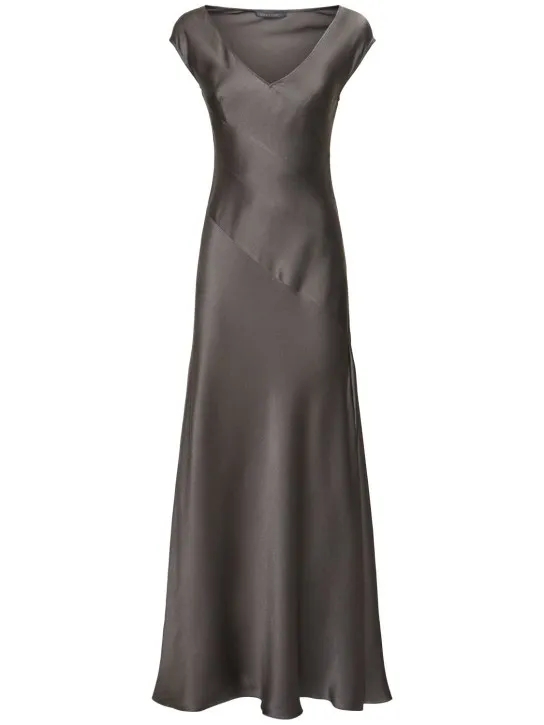 Alberta Ferretti   Satin long dress 