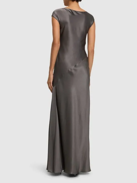 Alberta Ferretti   Satin long dress 