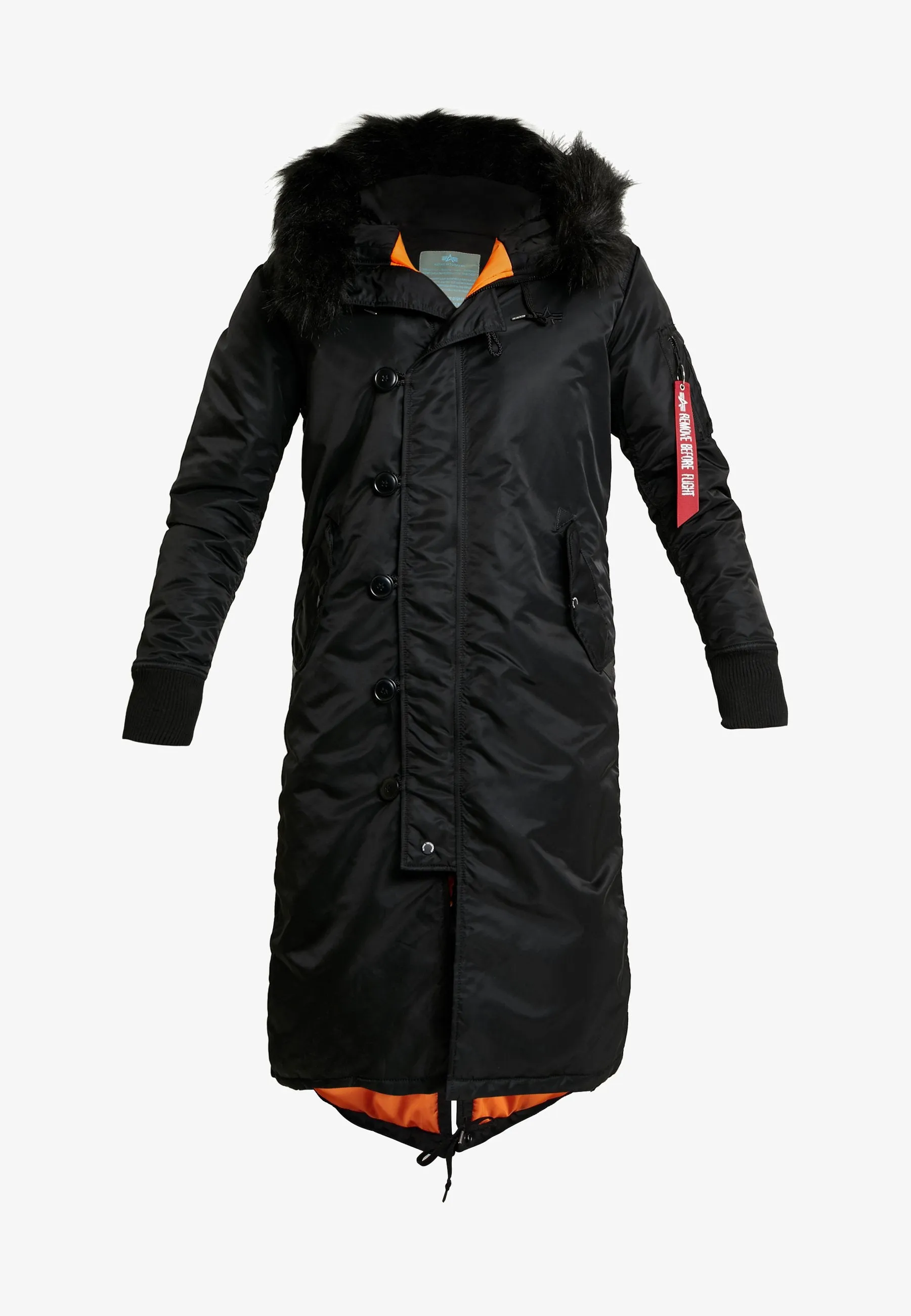 Alpha Industries parka with hood, black