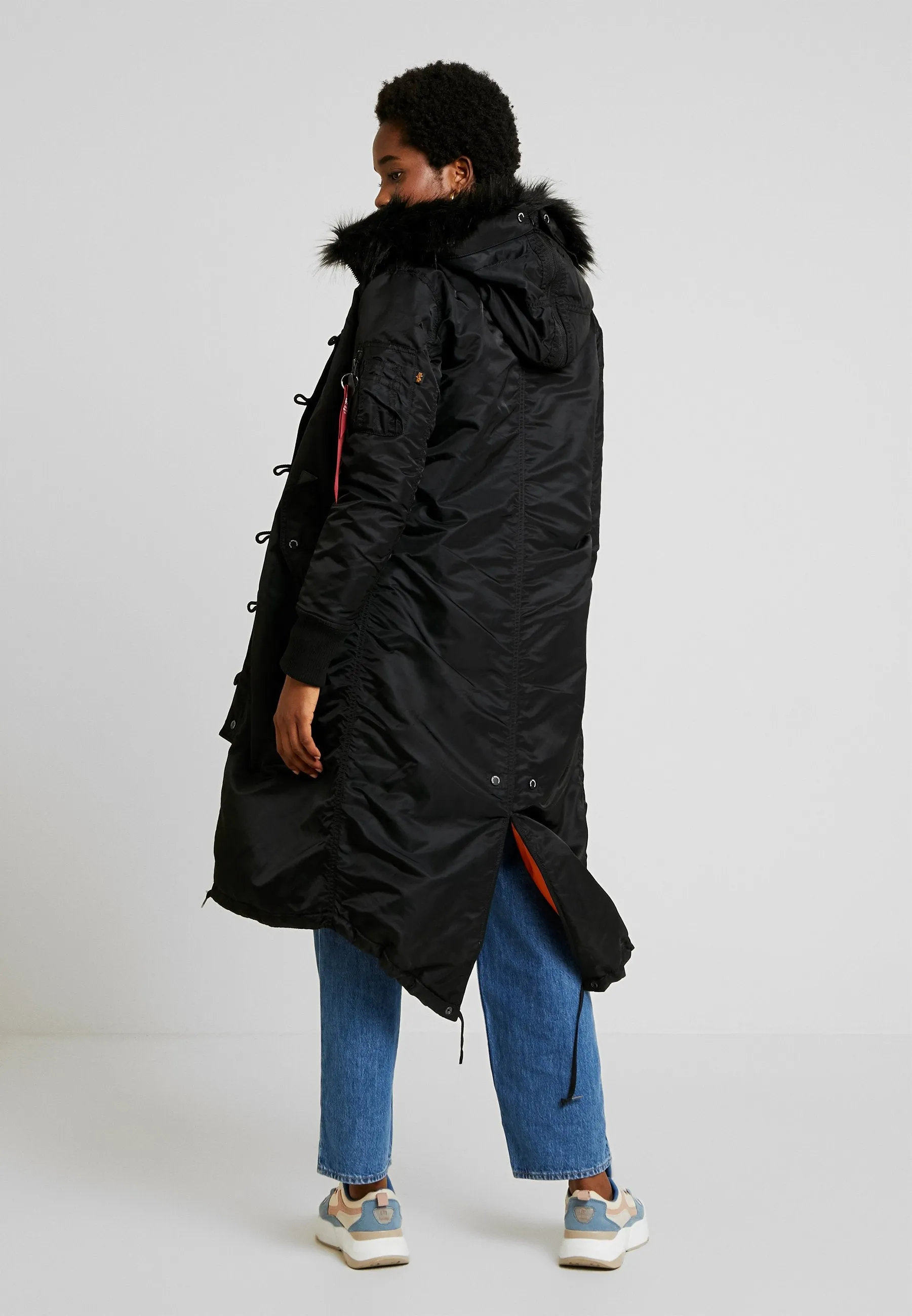 Alpha Industries parka with hood, black