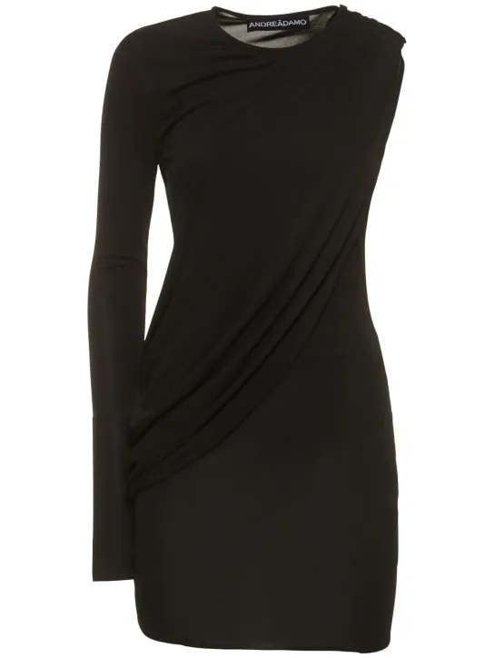 Andreadamo   Draped viscose jersey mini dress 