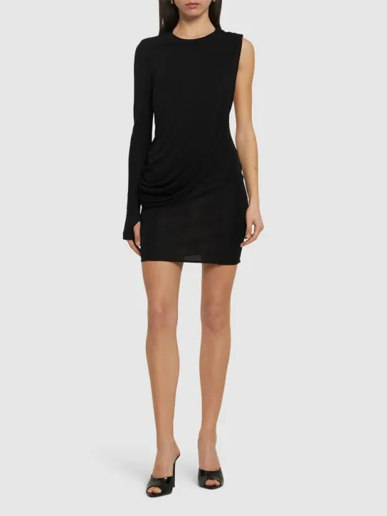 Andreadamo   Draped viscose jersey mini dress 