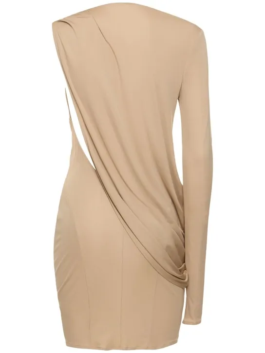 Andreadamo   Draped viscose jersey mini dress 