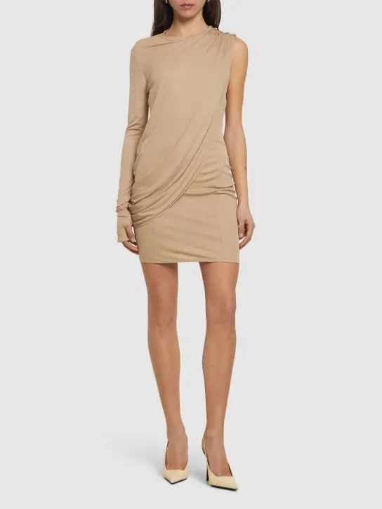 Andreadamo   Draped viscose jersey mini dress 