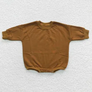 baby brown long sleeve onesie LR0316