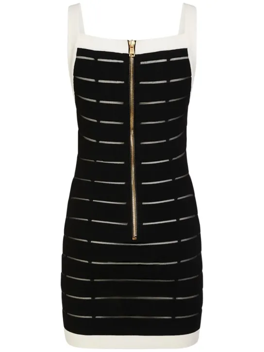 Balmain   Stretch viscose mini dress 