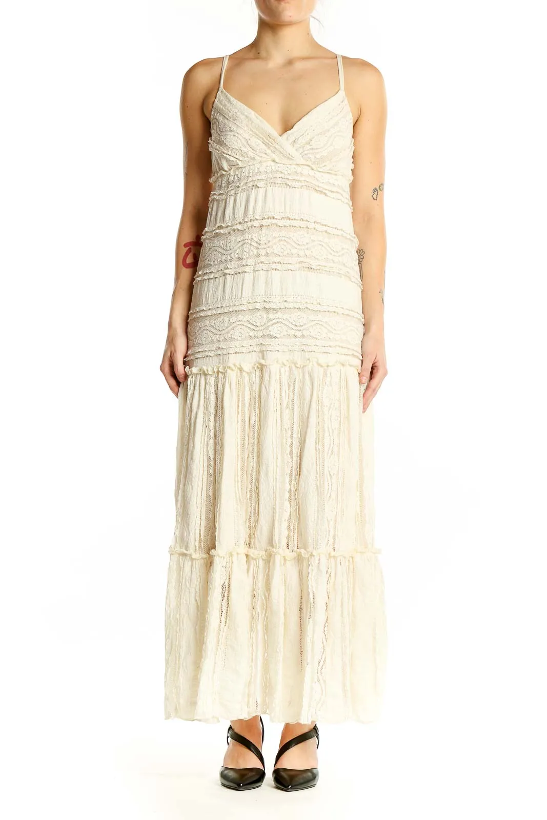 Beige Slip Bohemian Dress