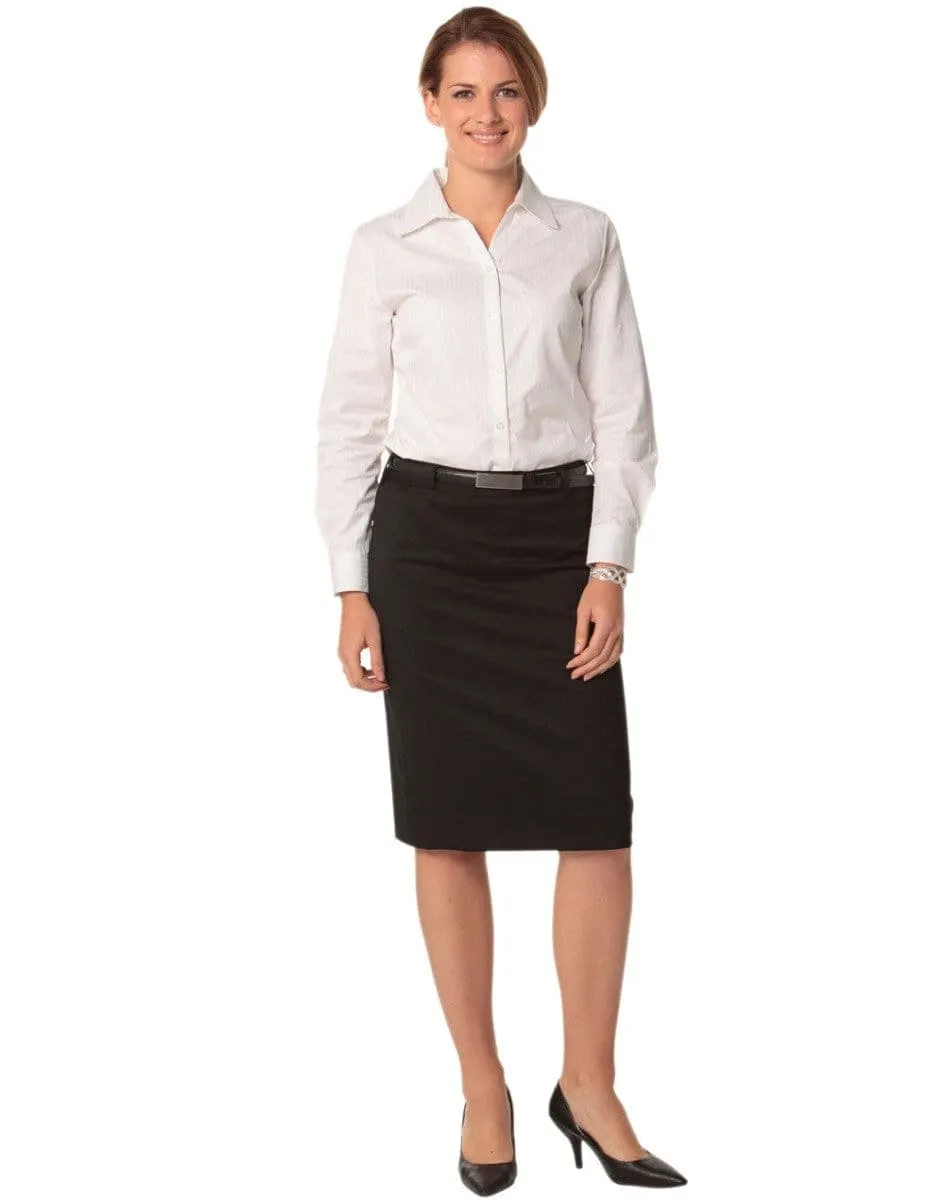 BENCHMARK Women's Poly/Viscose Stretch Mid Length Lined Pencil Skirt M9471