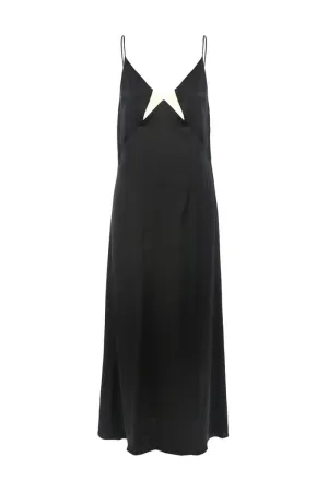 BLACK INFINITY SLIP MAXI DRESS