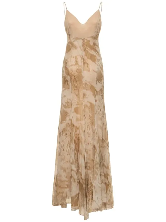 Blumarine   Printed viscose long dress 