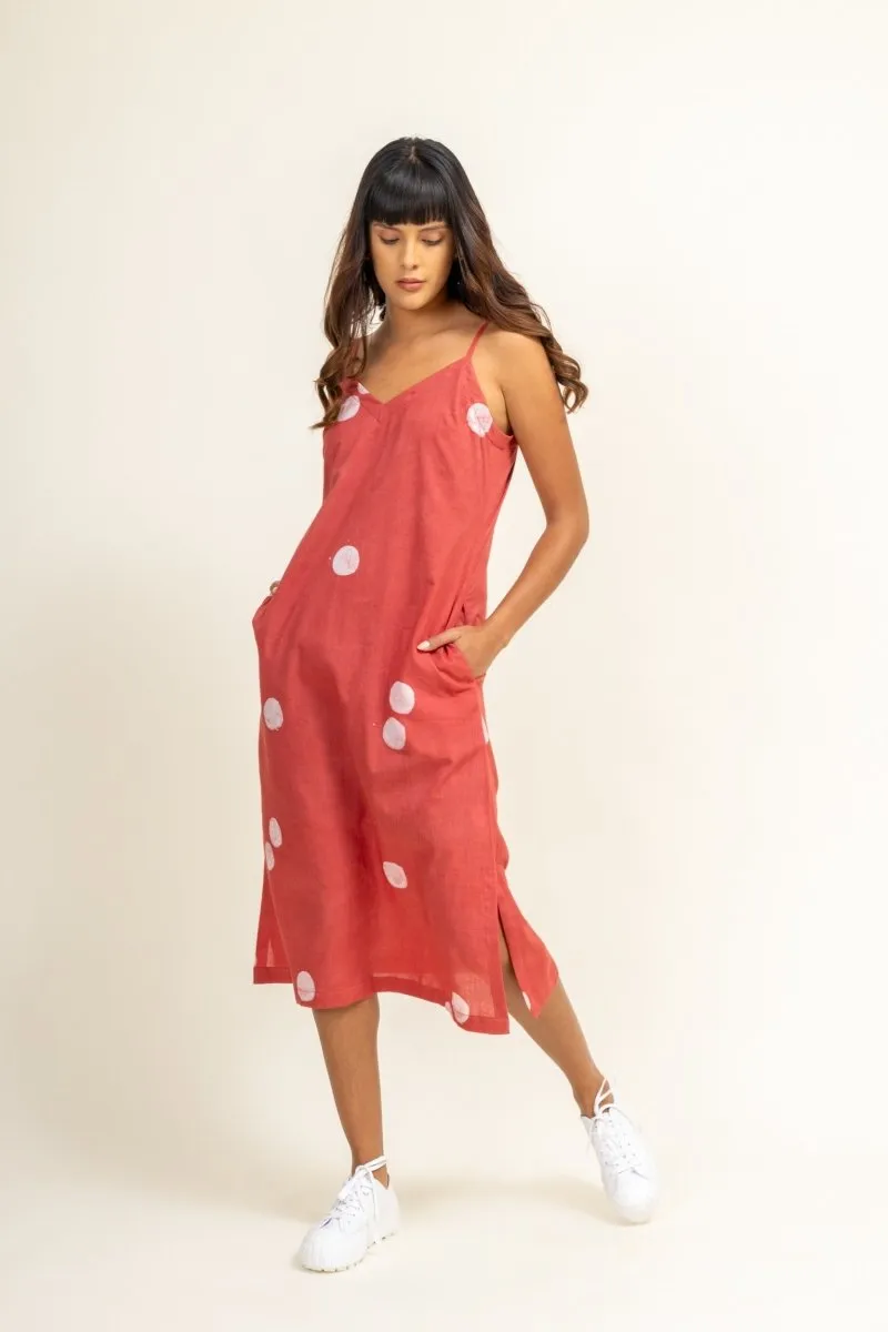 Coral Slip Upcycled Cotton Dress