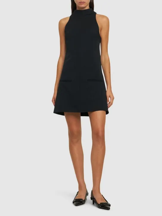 Courreges   Sleeveless twill mini dress 