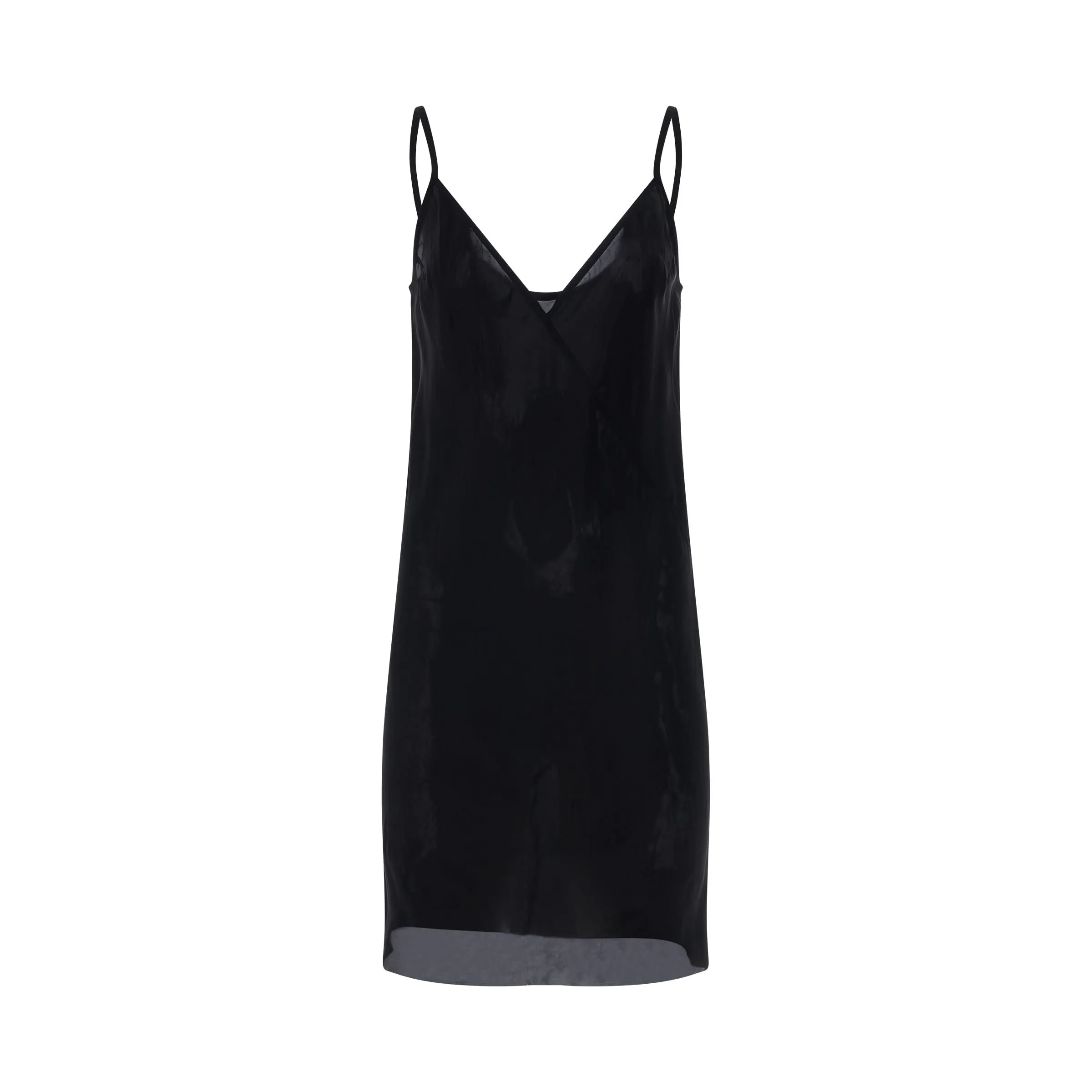 Cupro Slip Dress in Black