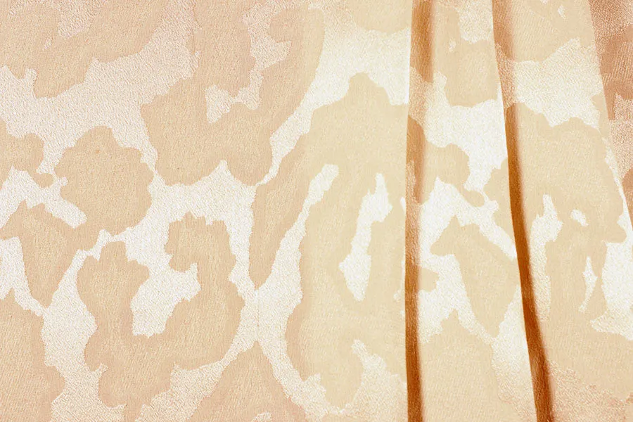 Designer Creamy Abstract Silk Jacquard