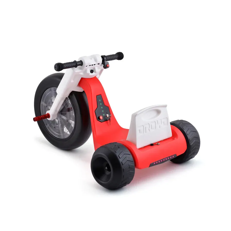 Droyd Romper Electric Trike for Kids 24V 2Ah Lithium Ion 50W Brushed 3 Miles 6 MPH Red New