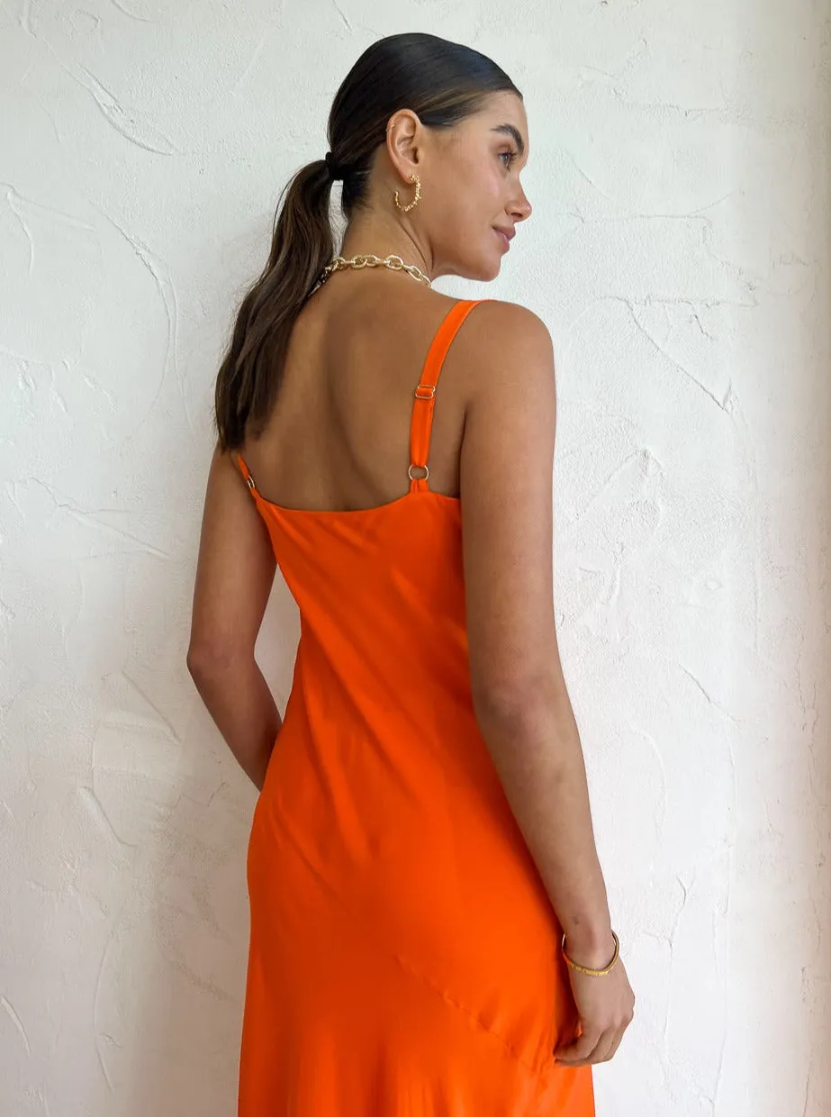 Ginger and Smart Beloved Slip Dress in Tangerine