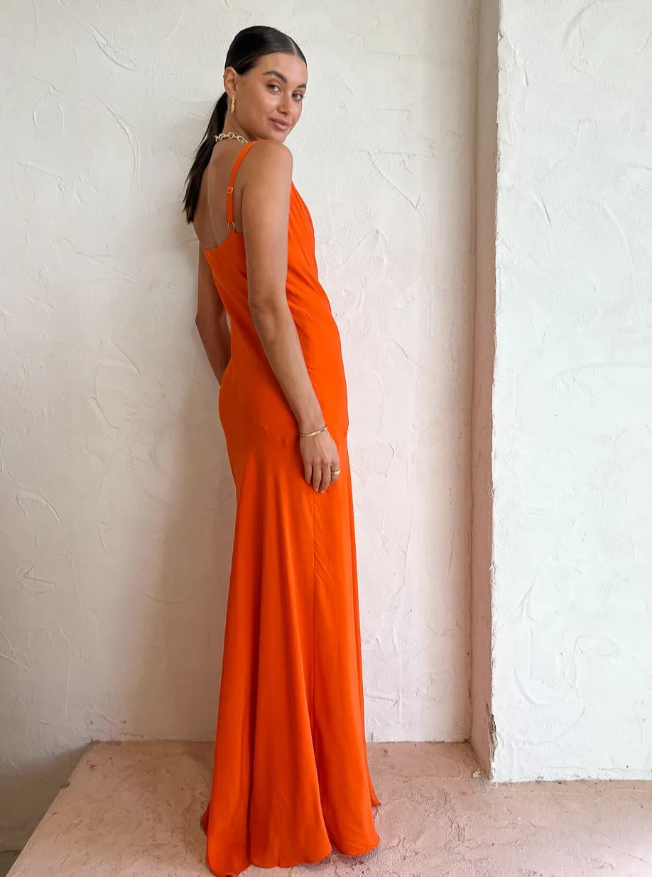 Ginger and Smart Beloved Slip Dress in Tangerine