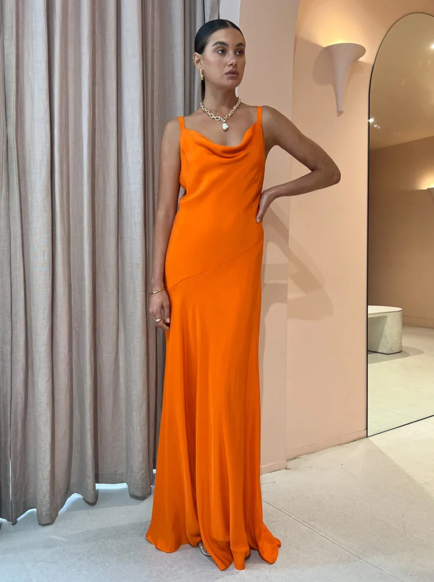 Ginger and Smart Beloved Slip Dress in Tangerine