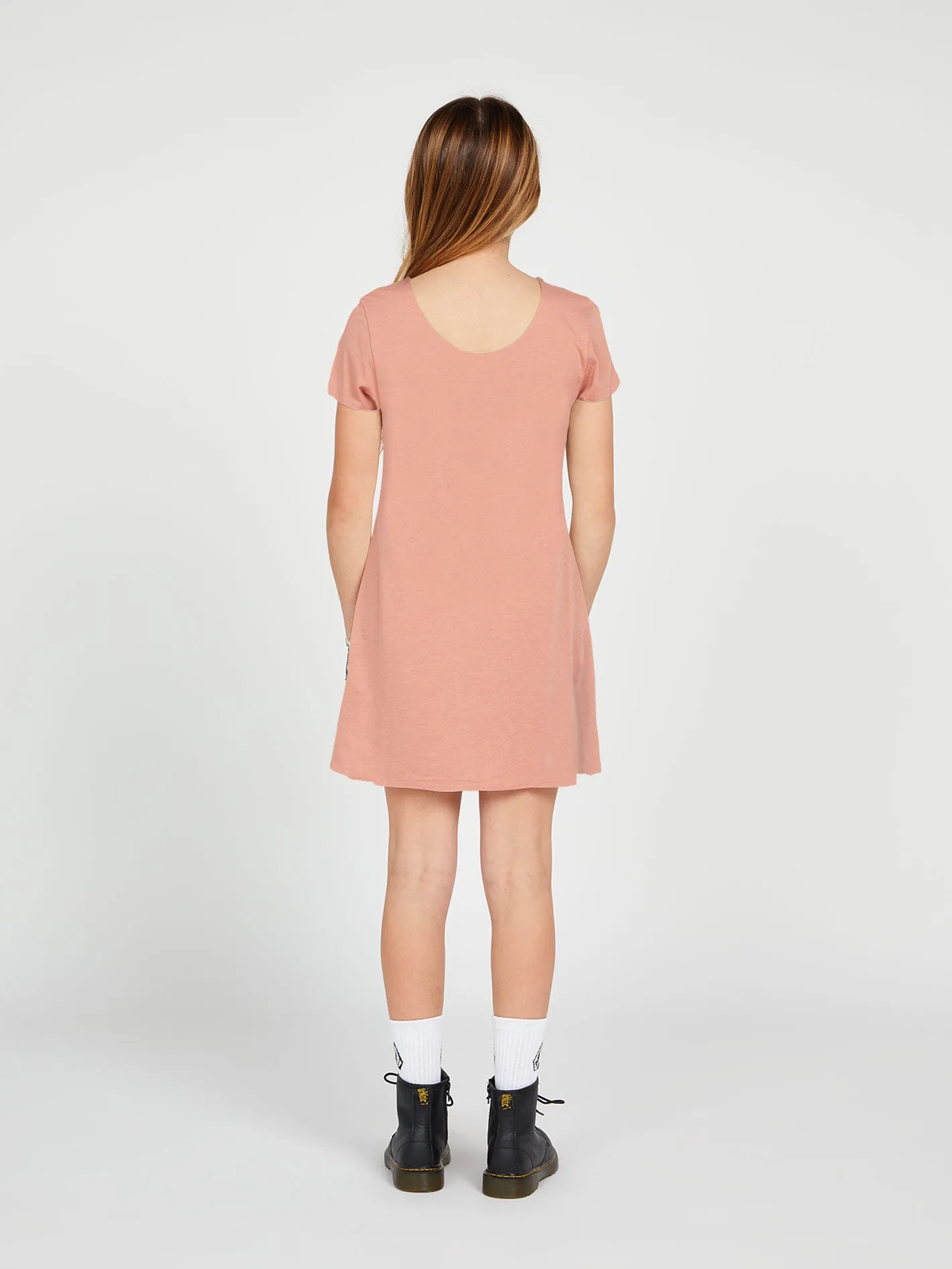 Girls High Wired Dress - Light Mauve