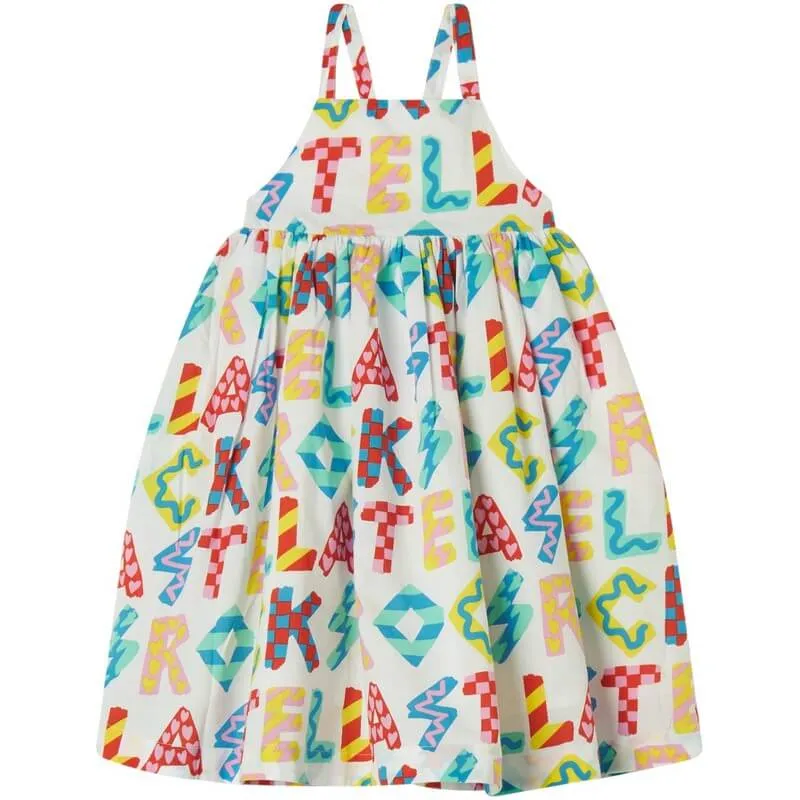 Girls Rocks Print Flared Dress