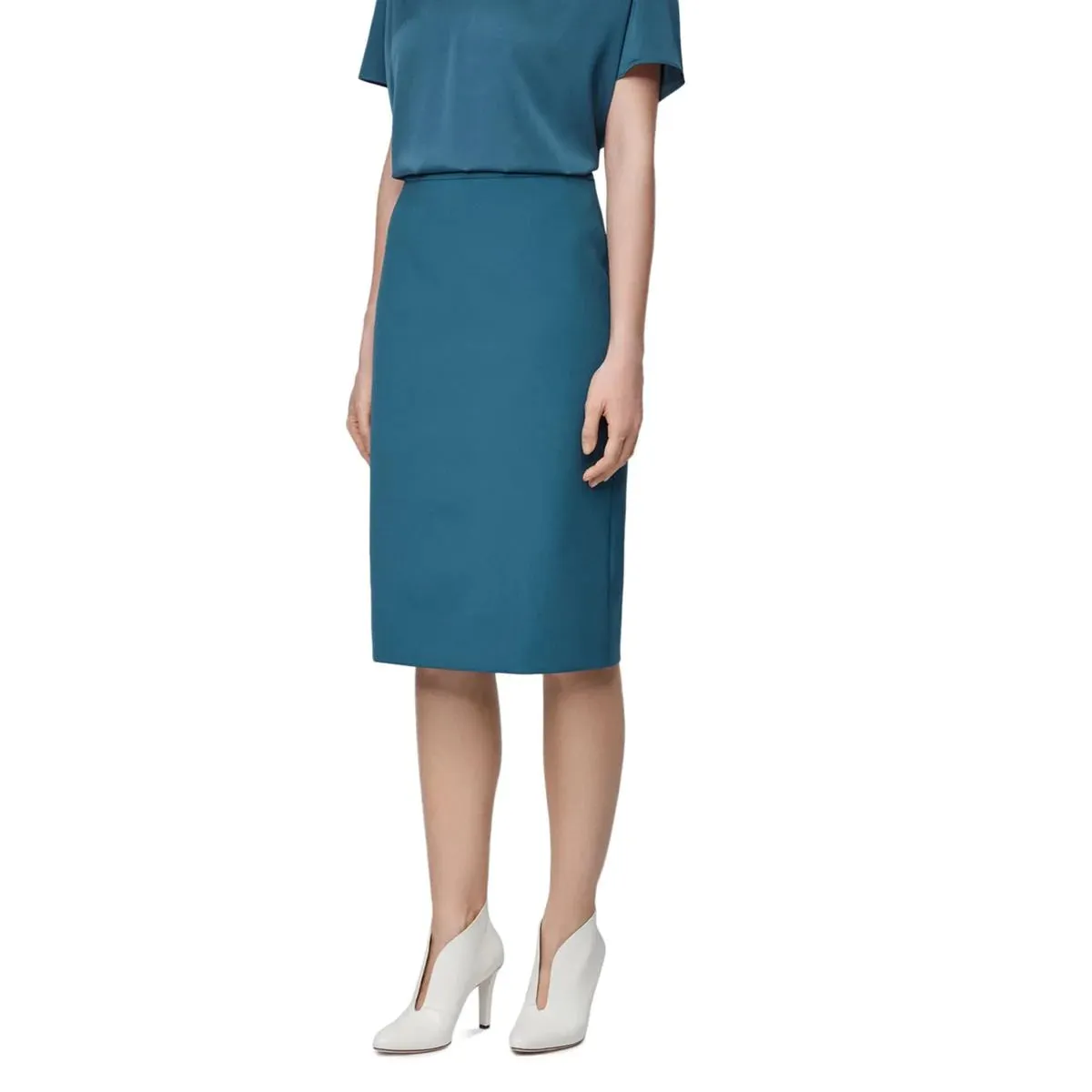 HUGO BOSS Women's Vinoa Aqua Ponte Pencil Skirt