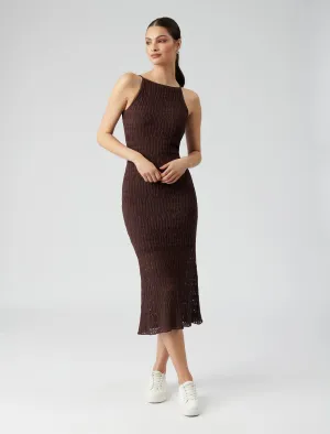 Jayden Pointelle Midi Knit Dress