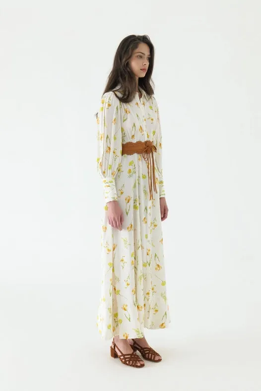 Juliet Collar Maxi Shirt Dress