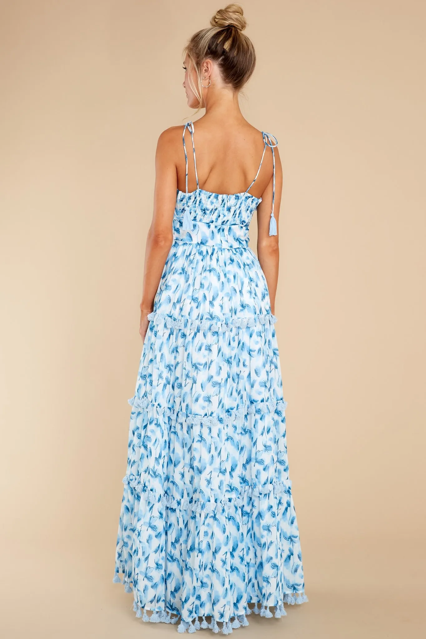 Kennedy Blue Watercolor Maxi Dress