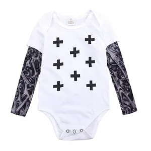 Kriss Kross- Baby Clothes Rock Tattoo Onesie  - Rock Style Boy Babies Clothes