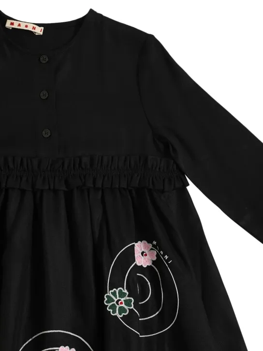 Marni Junior   Embroidered lyocell dress 