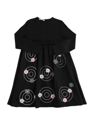 Marni Junior   Embroidered lyocell dress 