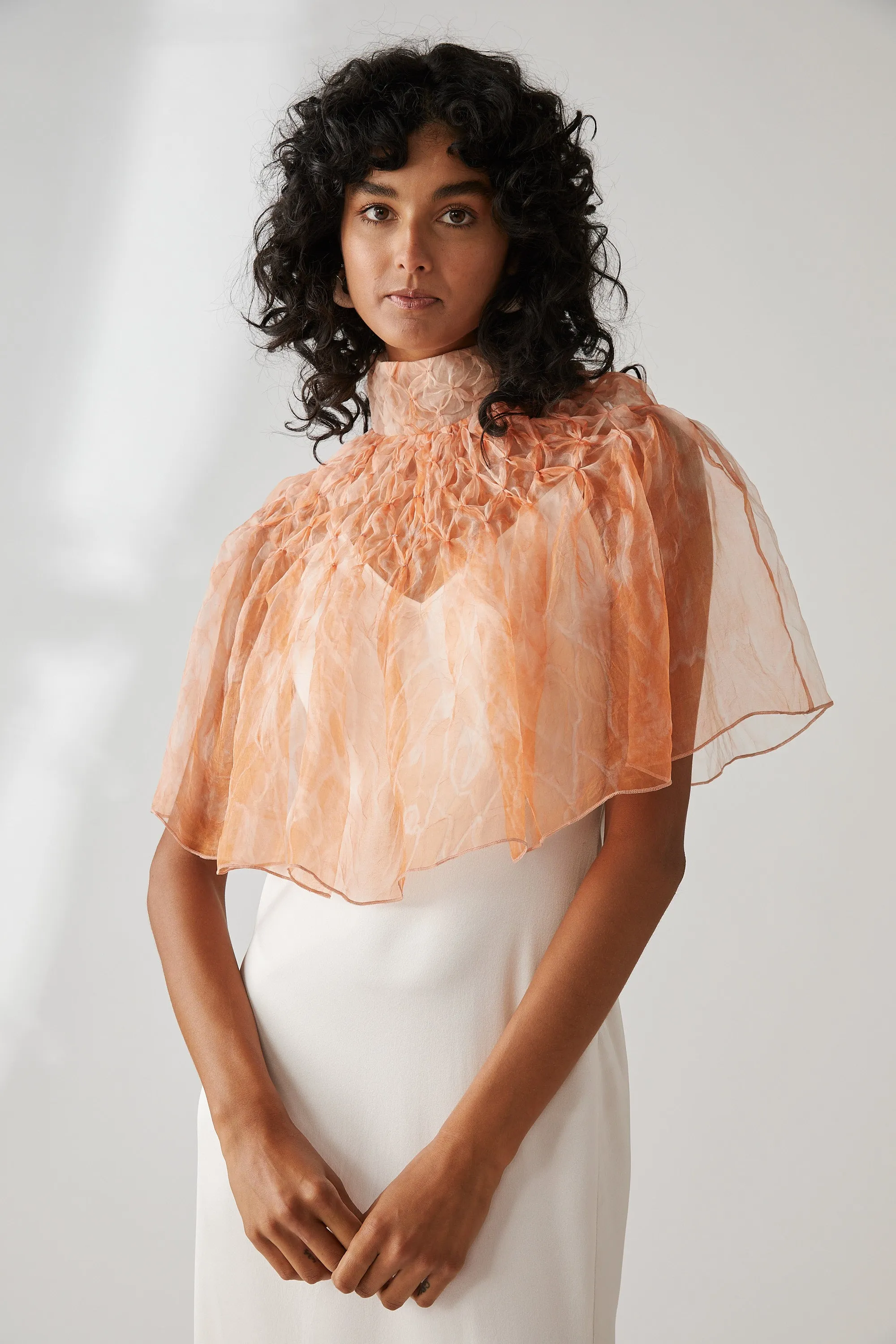 MASTANI ORGANZA CAPE - SHERBET PRINT