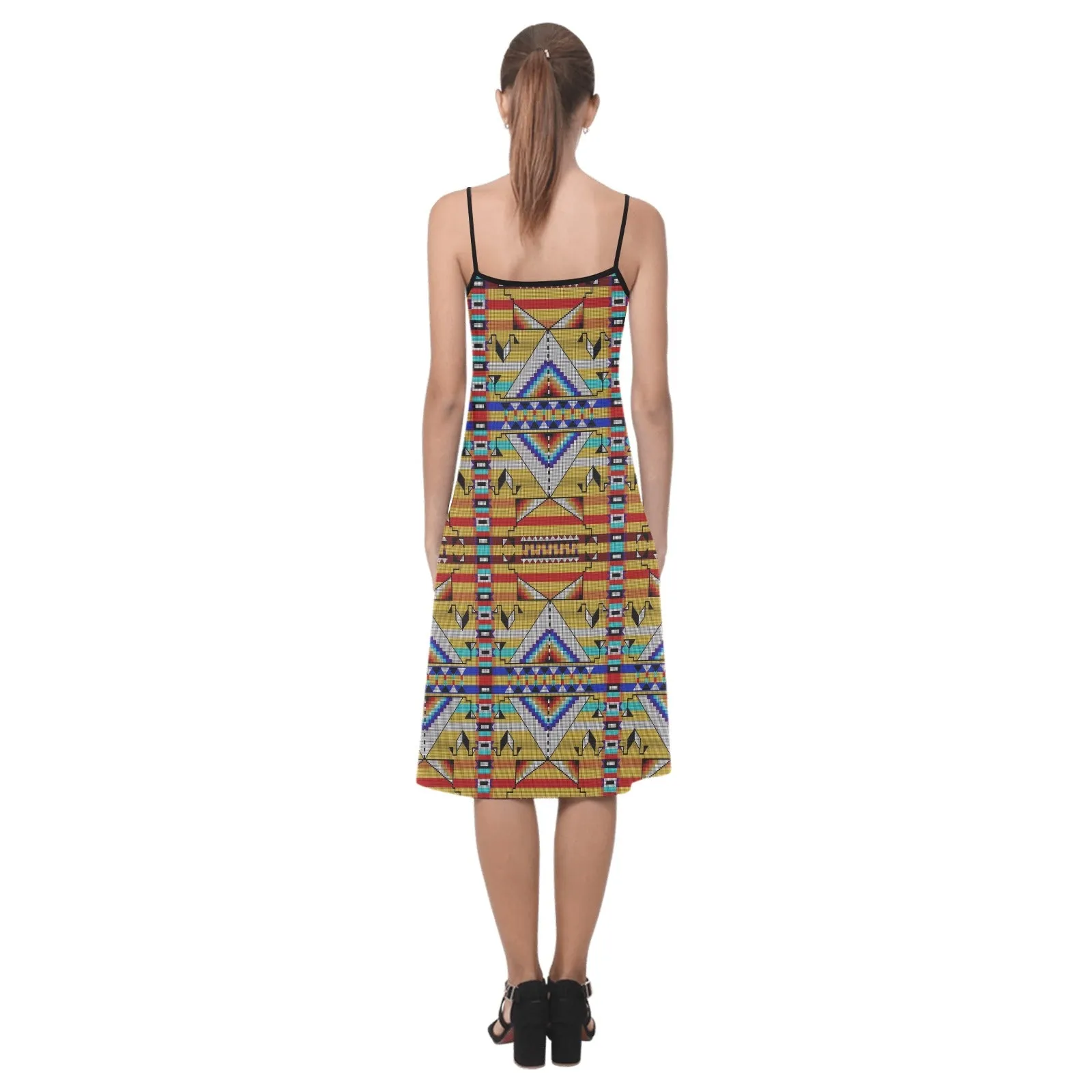 Medicine Blessing Yellow Alcestis Slip Dress (Model D05)