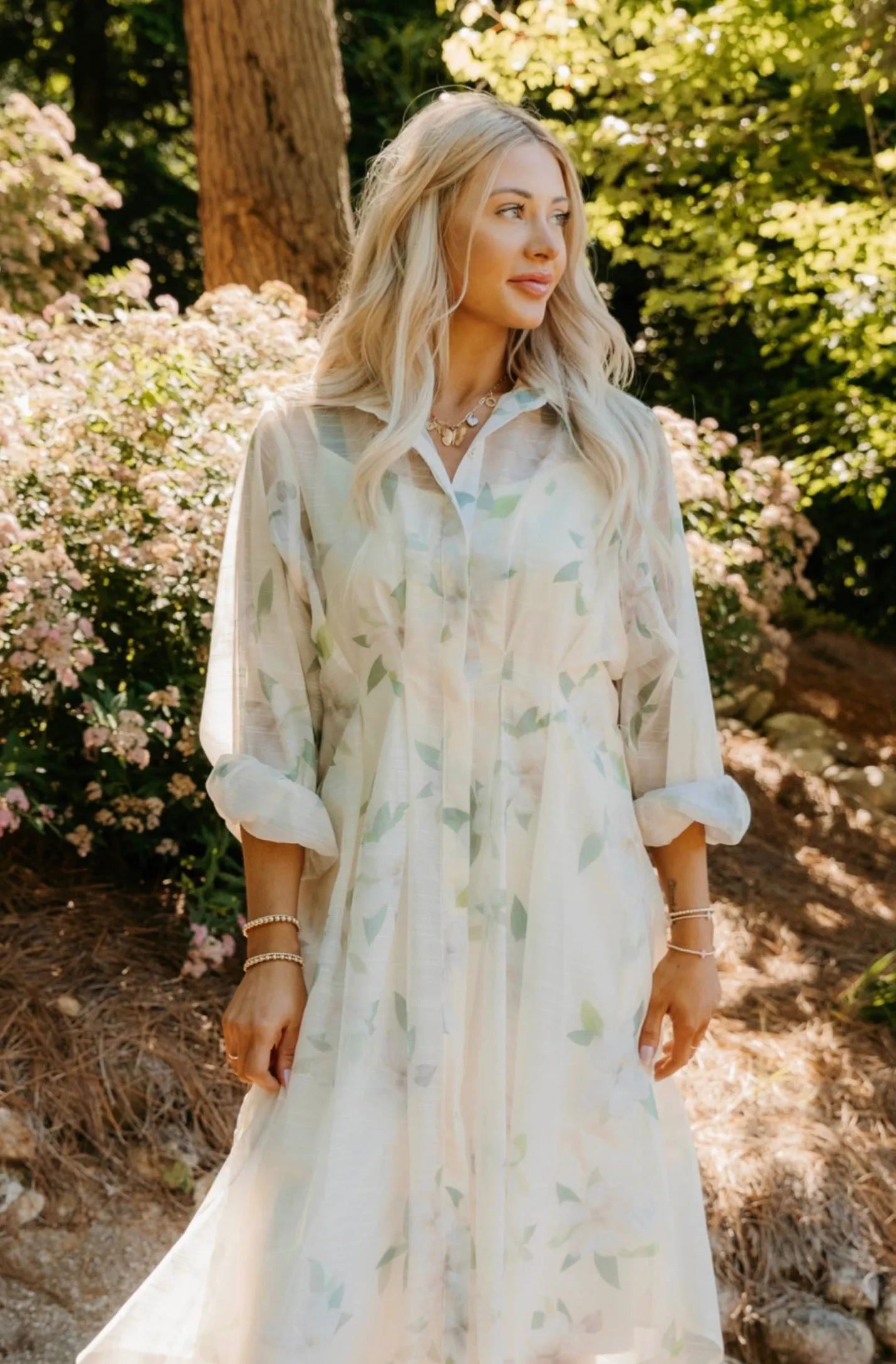 Melanie Floral Chiffon Maxi Dress