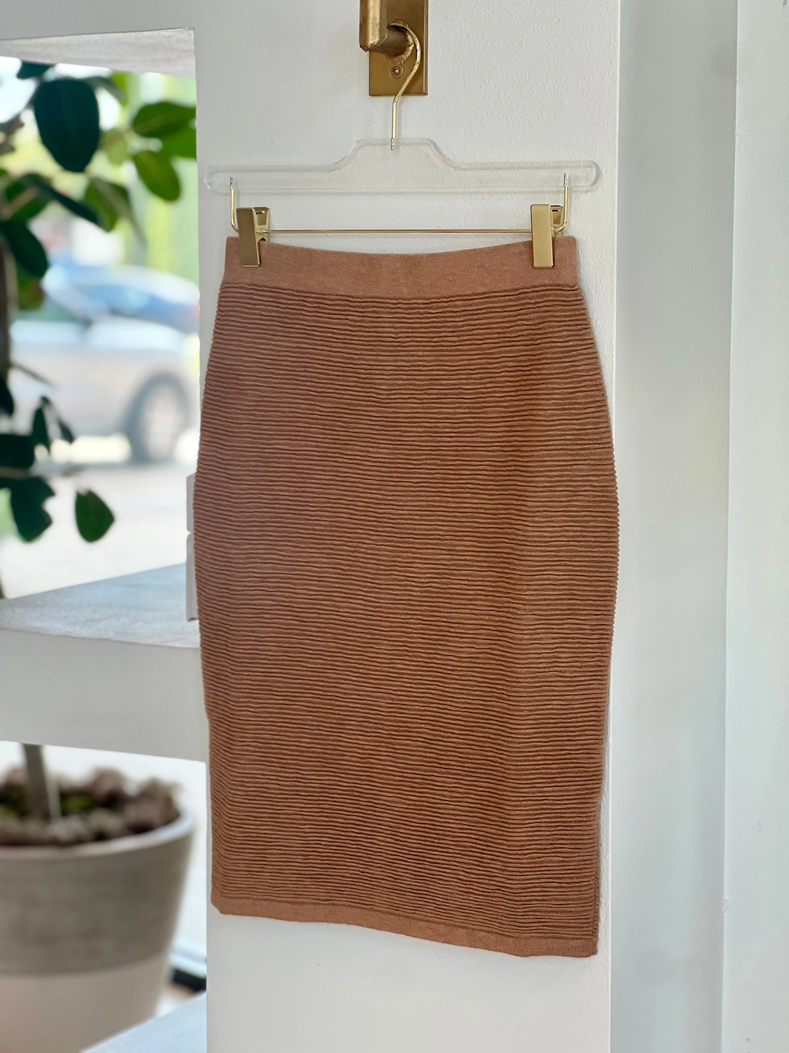 Mi8820 Camel Pencil Skirt