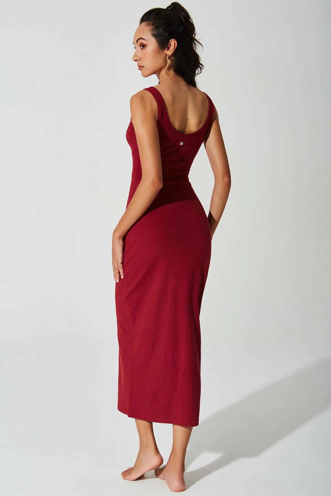 Mina Ribbed Dress - Raspberry Radiance