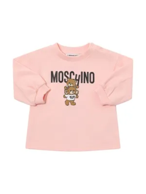 Moschino   Printed cotton sweat dress 