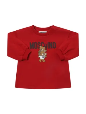 Moschino   Printed cotton sweat dress 