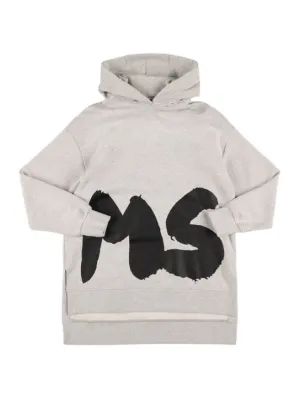 MSGM   Hooded cotton sweatshirt dress 