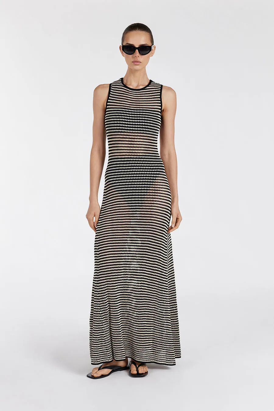 NATE BLACK SLEEVELESS MAXI DRESS