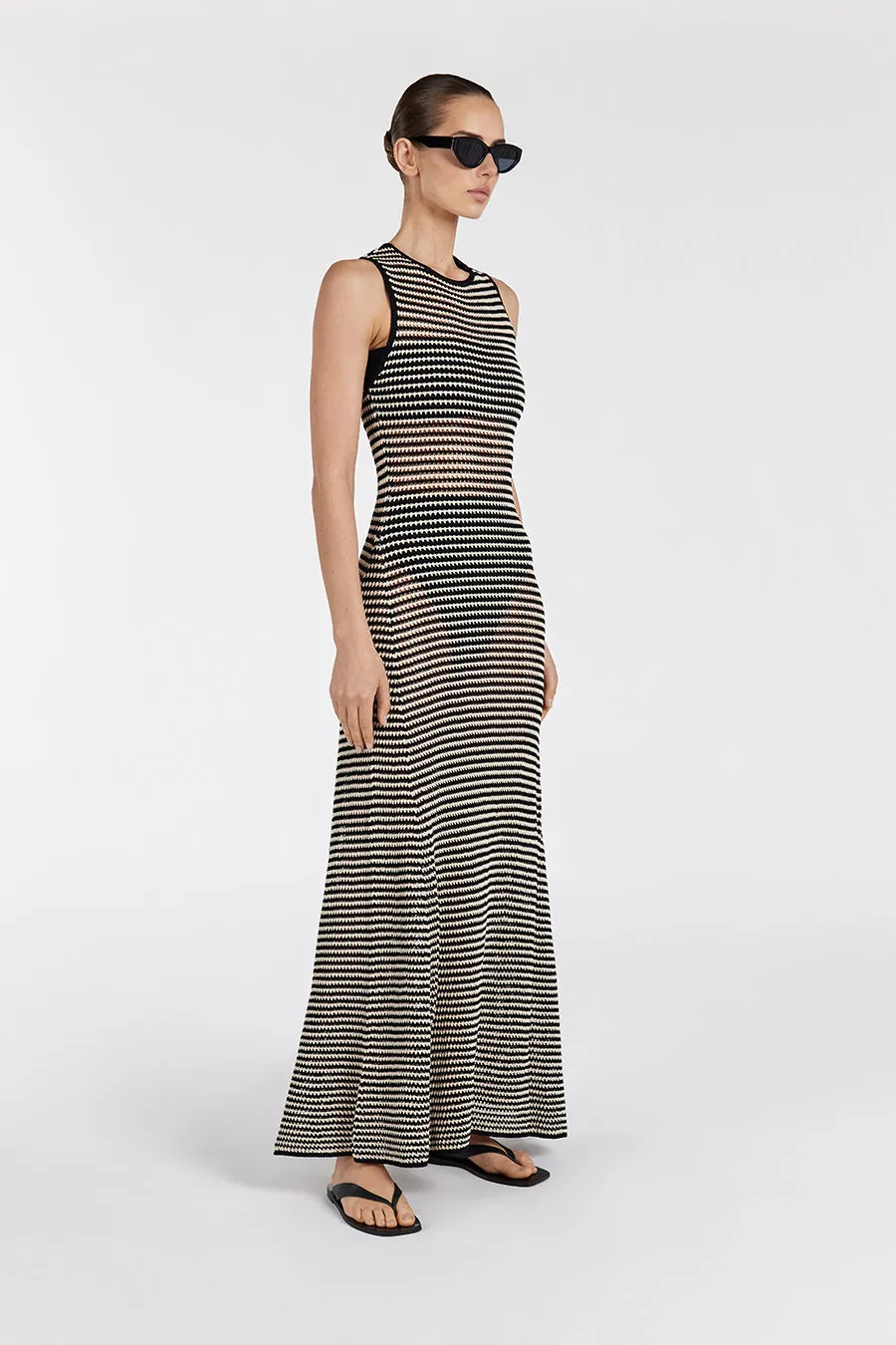 NATE BLACK SLEEVELESS MAXI DRESS