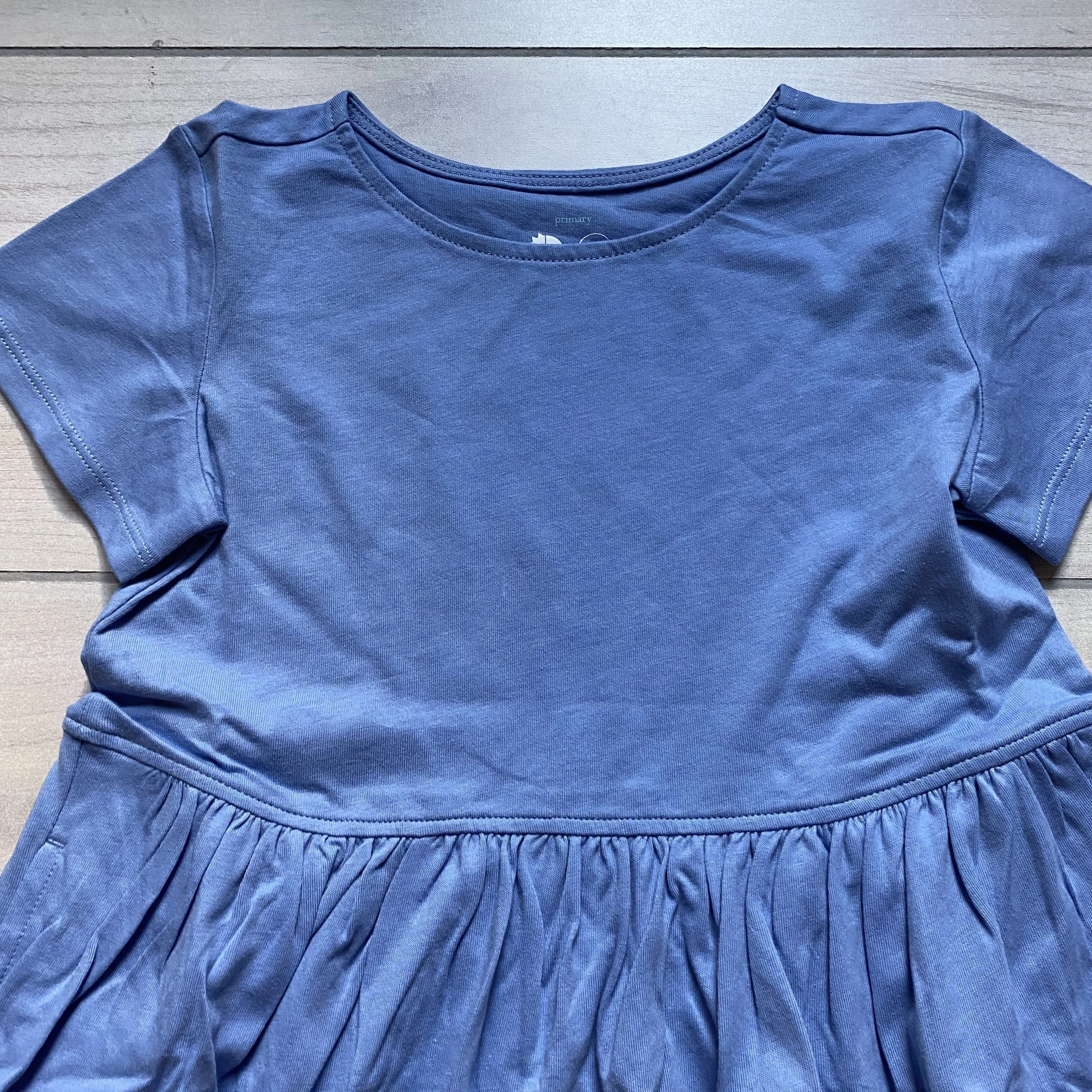 NEW Primary Faded Denim Cotton Pocket Dress