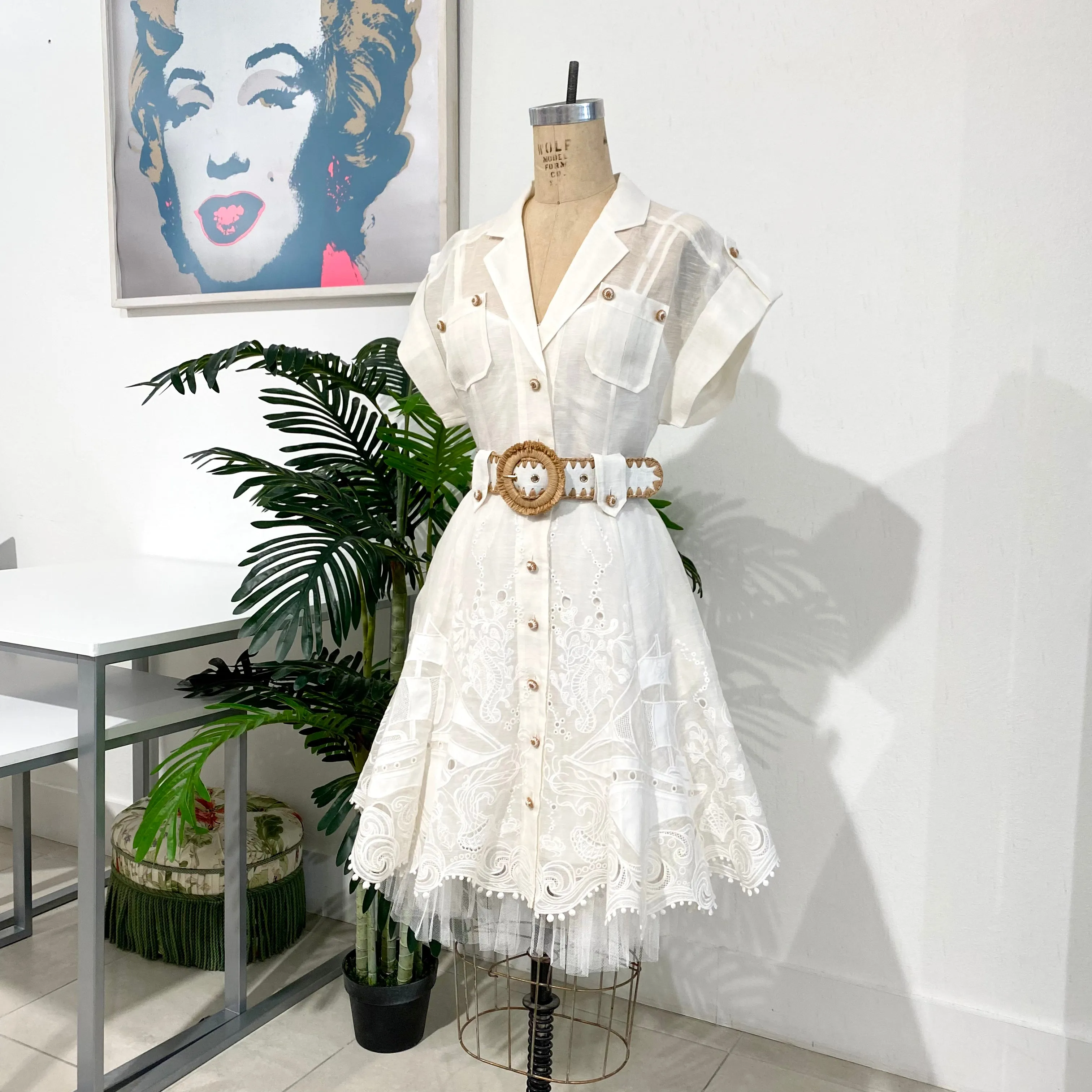 New Zimmermann 2022 White Postcard Dress