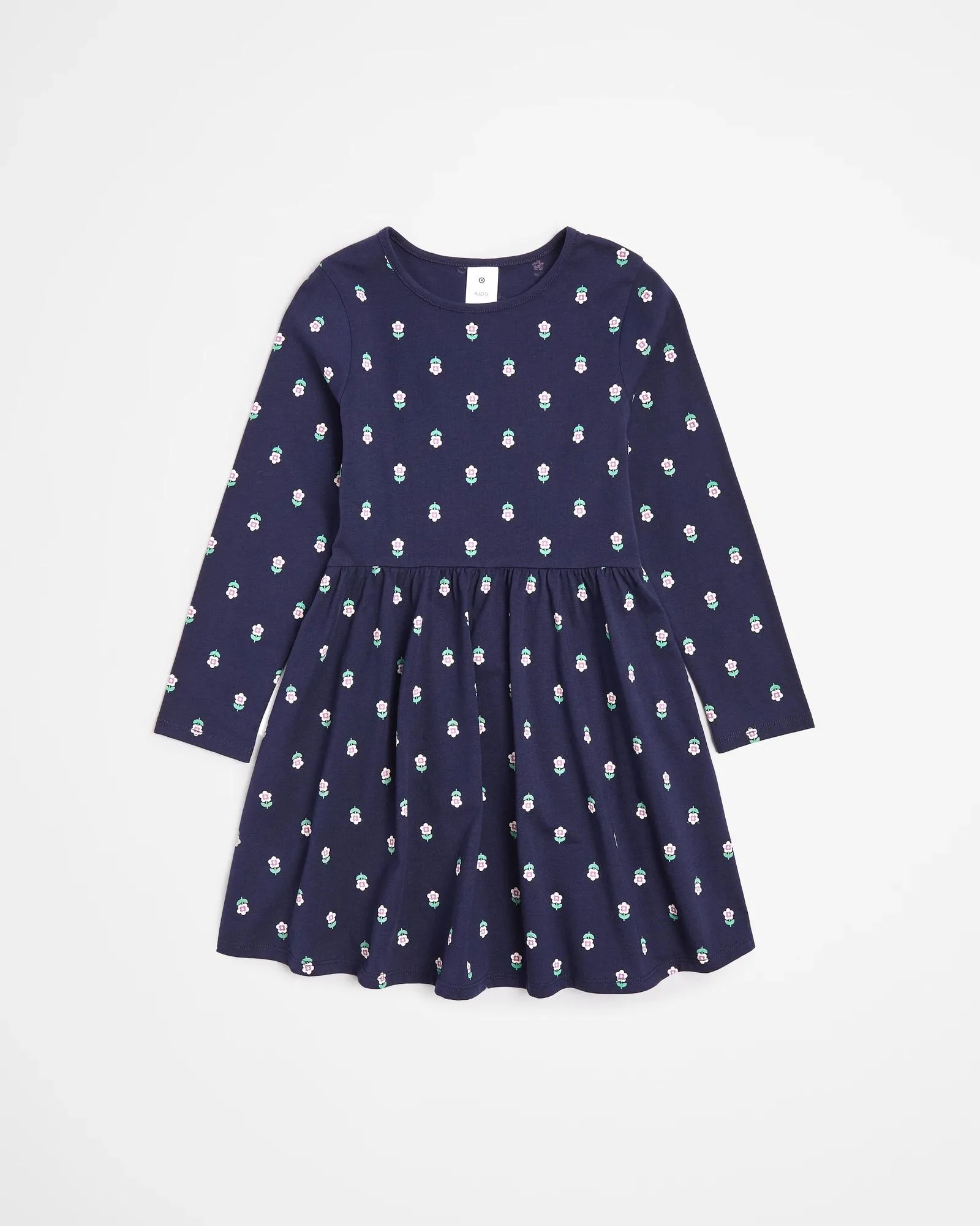 popular  Print Dress - Navy Blue