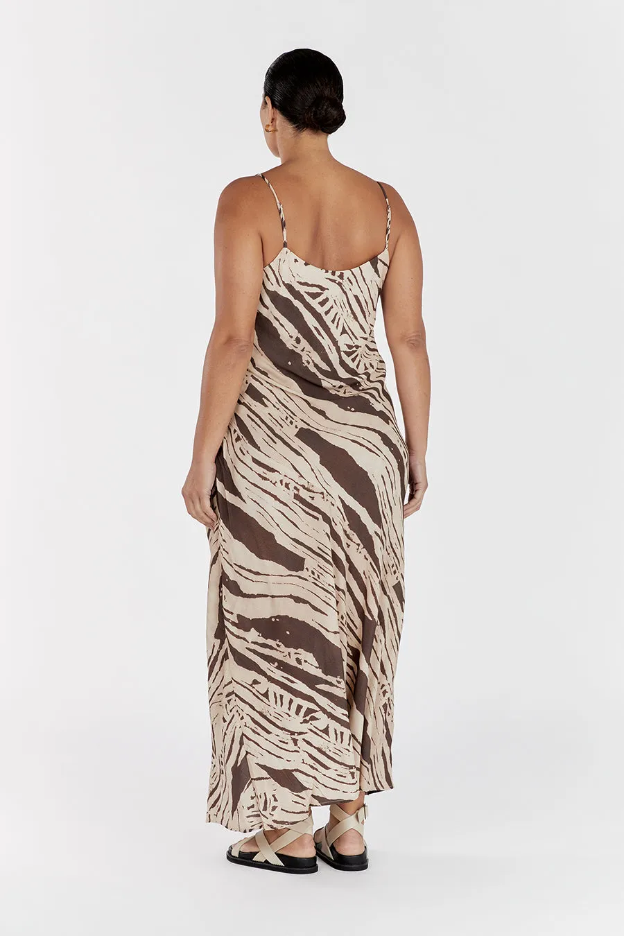 QUINN SCOOP MAXI SLIP DRESS